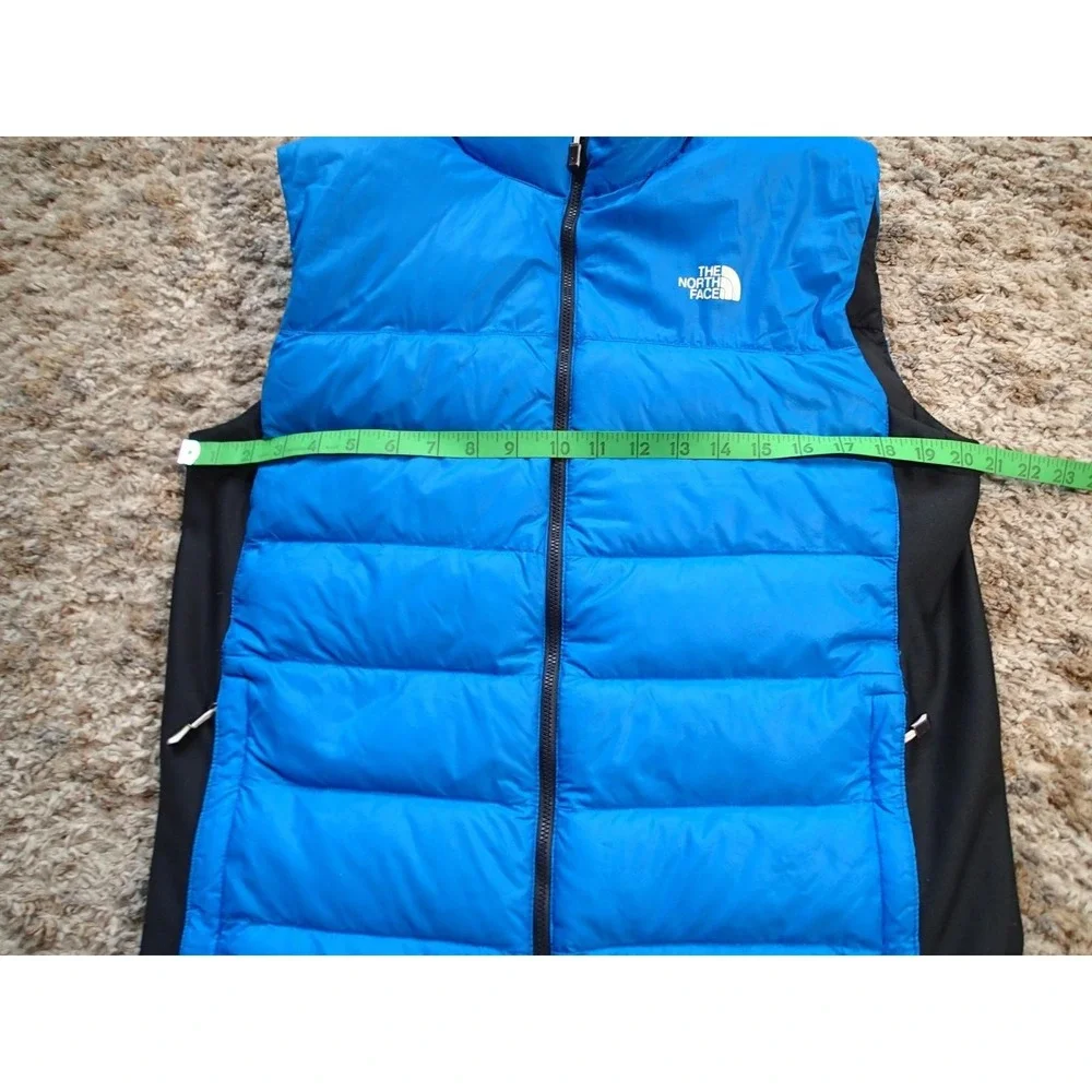 The North Face Puffer Vest Mens Medium Blue Excellent 600 Down Quilted Hybrid